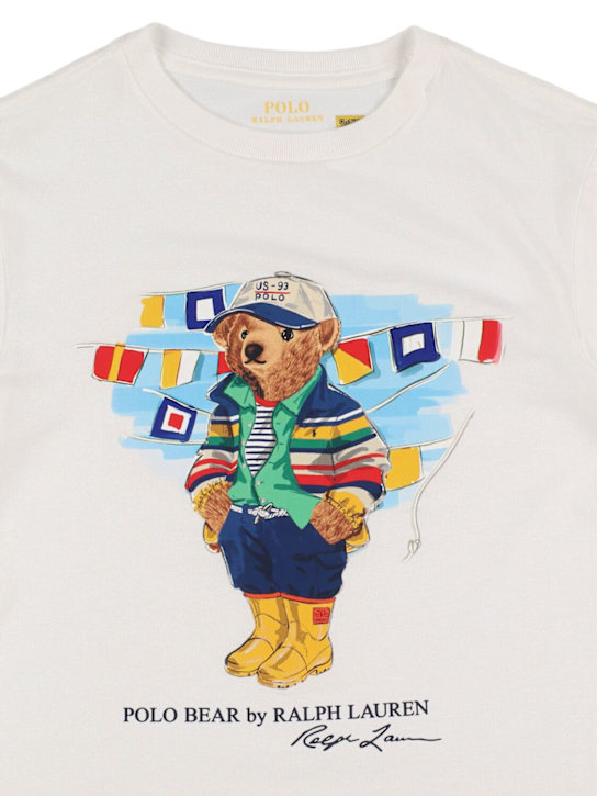 Polo Ralph Lauren: T-shirt in jersey di cotone con stampa - kids-boys_1 | Luisa Via Roma