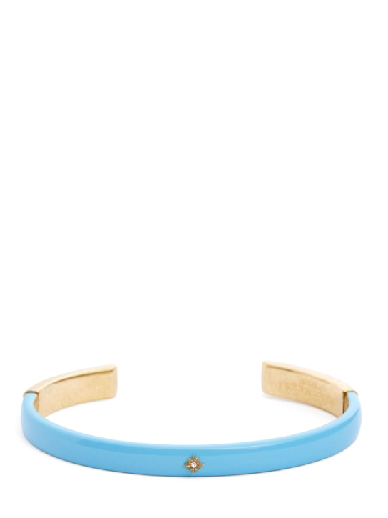 Maison Margiela: Enamel crystal star cuff bracelet - women_0 | Luisa Via Roma