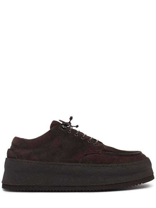 Marsell: Parapana reversed leather sneakers - Dark Brown - men_0 | Luisa Via Roma