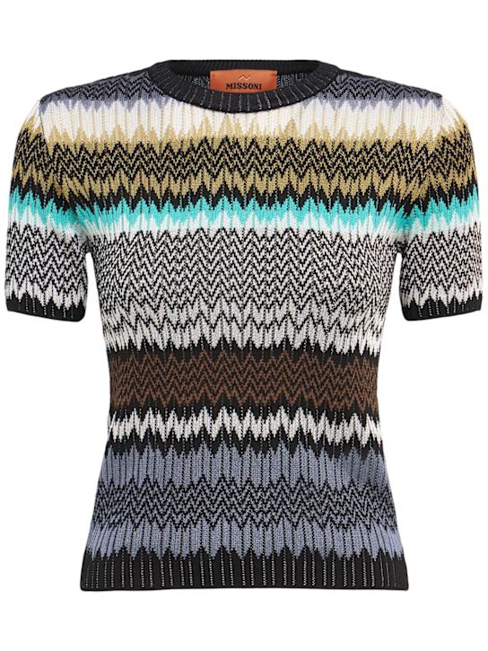 Missoni: Short sleeve crewneck top - women_0 | Luisa Via Roma