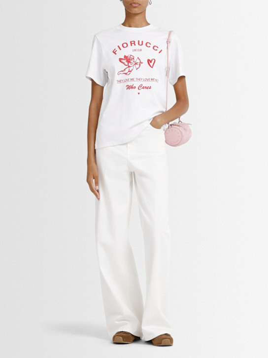 Fiorucci: Cupid Love Club print cotton t-shirt - White - women_1 | Luisa Via Roma