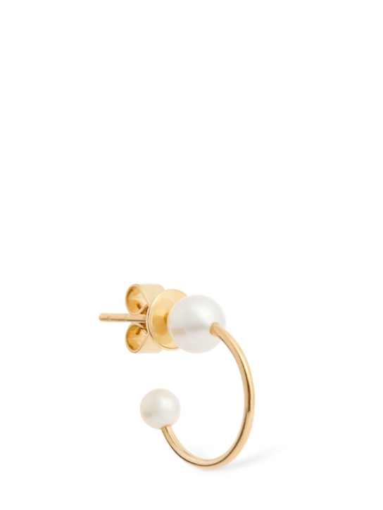 Sophie Bille Brahe: Petite Claudia パールシングルフープピアス - women_0 | Luisa Via Roma