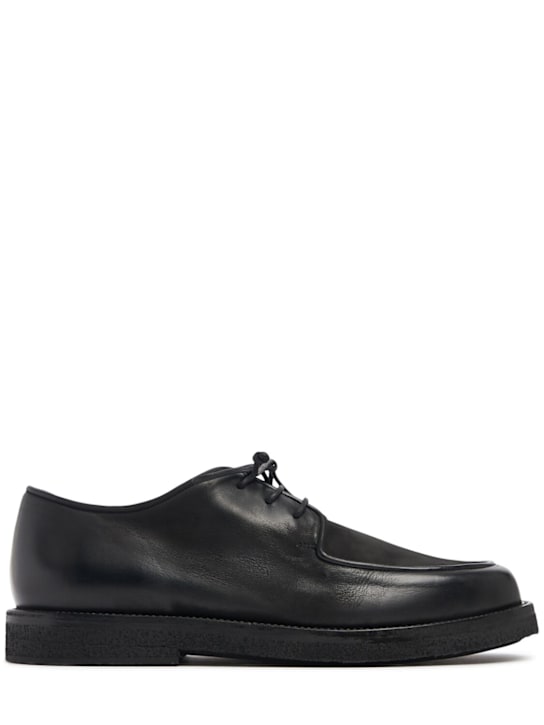 Marsell: Moccar nubuck leather shoes - Black - men_0 | Luisa Via Roma