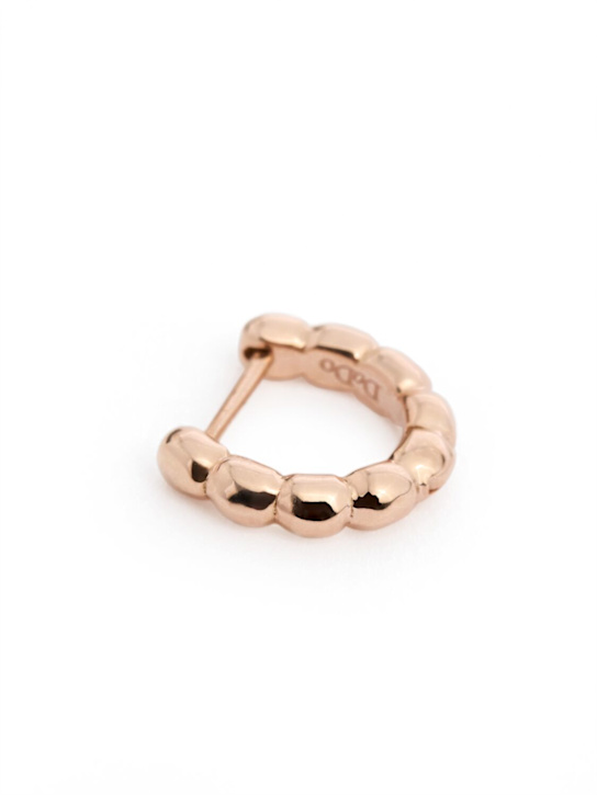 DoDo: 9kt Rose gold Granelli hoop mono earring - Rose Gold - women_1 | Luisa Via Roma