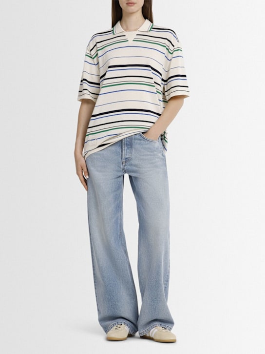 adidas Originals: Wales Bonner knitted polo shirt - women_1 | Luisa Via Roma