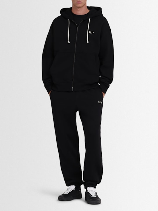 SOTF: Standard cuffed joggers - Black - men_1 | Luisa Via Roma