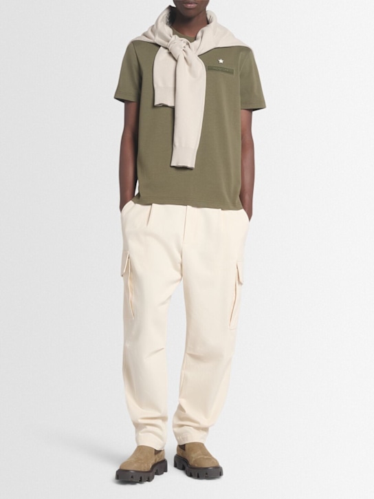 Moncler: Cotton gabardine cargo pants - men_1 | Luisa Via Roma