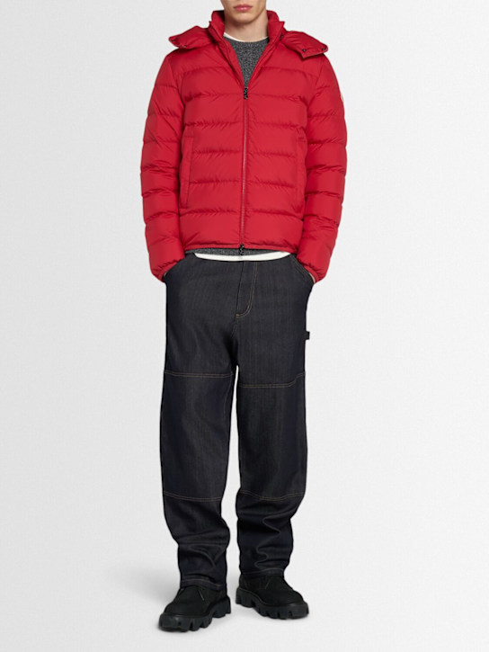 Moncler: Montbrocq tech down jacket - Red - men_1 | Luisa Via Roma