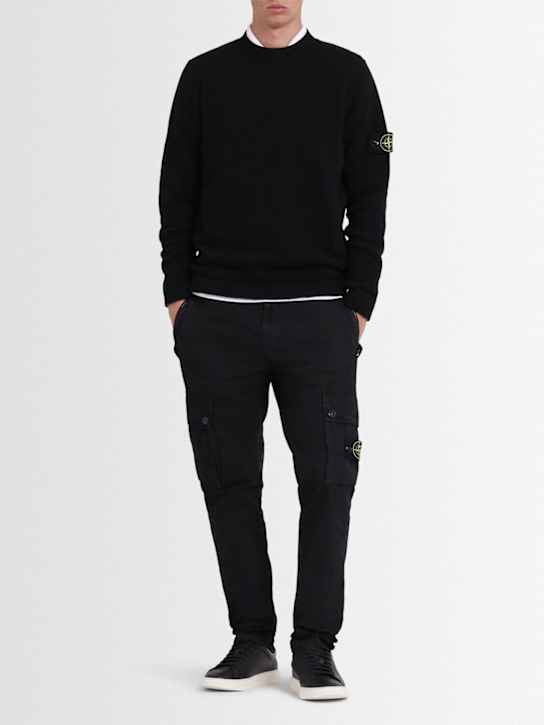 Stone Island: Pullover aus Wollmischung - Schwarz - men_1 | Luisa Via Roma