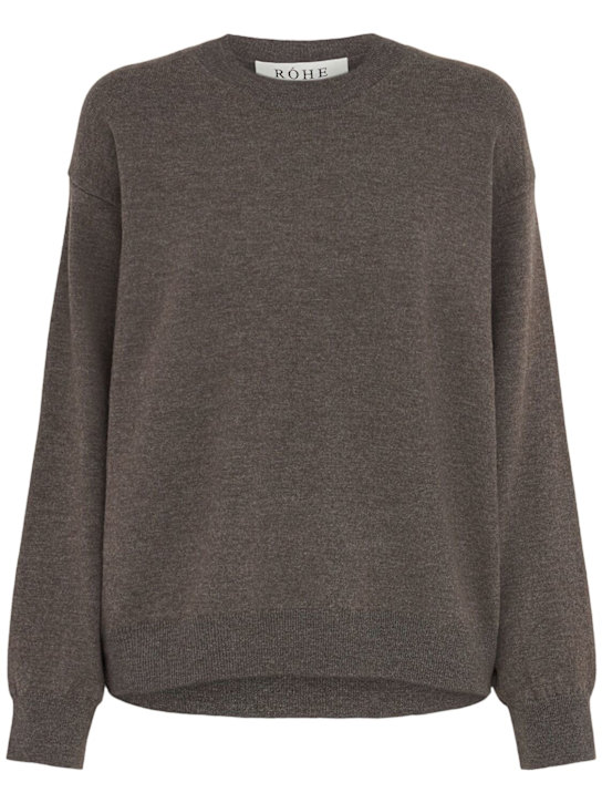 Róhe: Wool blend crewneck sweater - women_0 | Luisa Via Roma