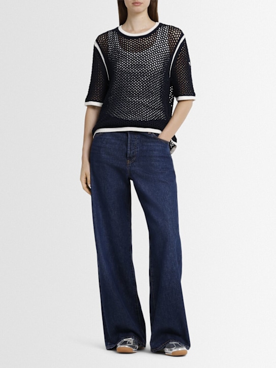 adidas Originals: Wales Bonner オープンニット Tシャツ - women_1 | Luisa Via Roma