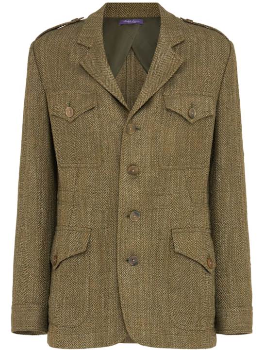 Ralph Lauren Collection: Schmitt herringbone tweed jacket - women_0 | Luisa Via Roma