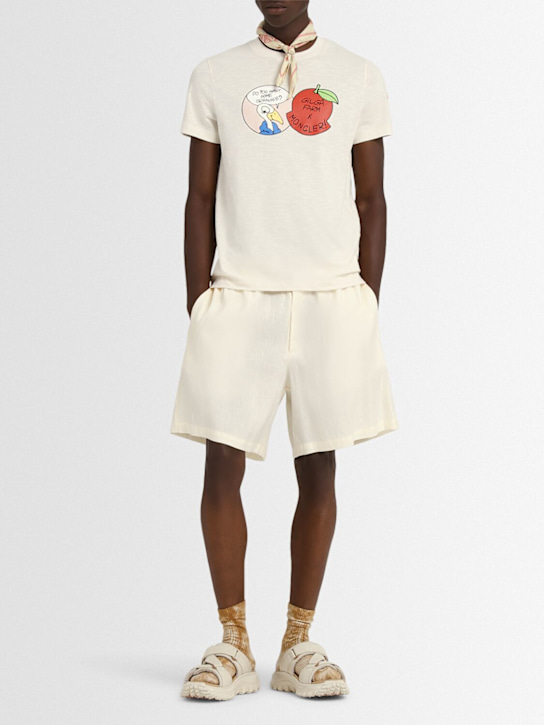 Moncler Genius: Moncler x Gilga Farm cotton t-shirt - White Ivory - men_1 | Luisa Via Roma