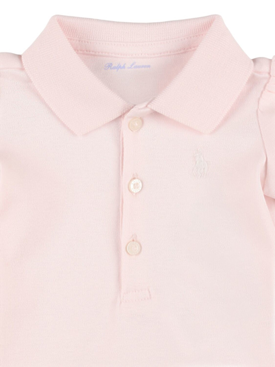 Polo Ralph Lauren: コットンポロボディスーツ - ライトピンク - kids-girls_1 | Luisa Via Roma