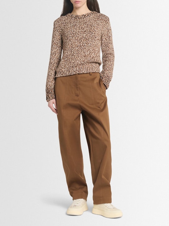 Moncler: Mouliné virgin wool blend sweater - women_1 | Luisa Via Roma