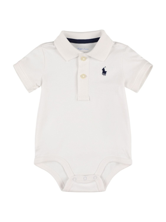 Polo Ralph Lauren: Body in cotone - Bianco - kids-boys_0 | Luisa Via Roma