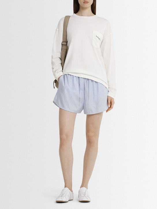 Frame: Frame x Sotheby's l/s cotton t-shirt - White - women_1 | Luisa Via Roma