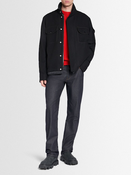 Moncler: Avoine virgin wool down jacket - men_1 | Luisa Via Roma