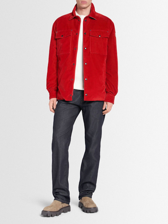 Moncler: Ambroisie corduroy down jacket - men_1 | Luisa Via Roma