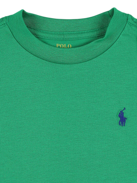 Polo Ralph Lauren: T-shirt in jersey di cotone con logo - kids-boys_1 | Luisa Via Roma