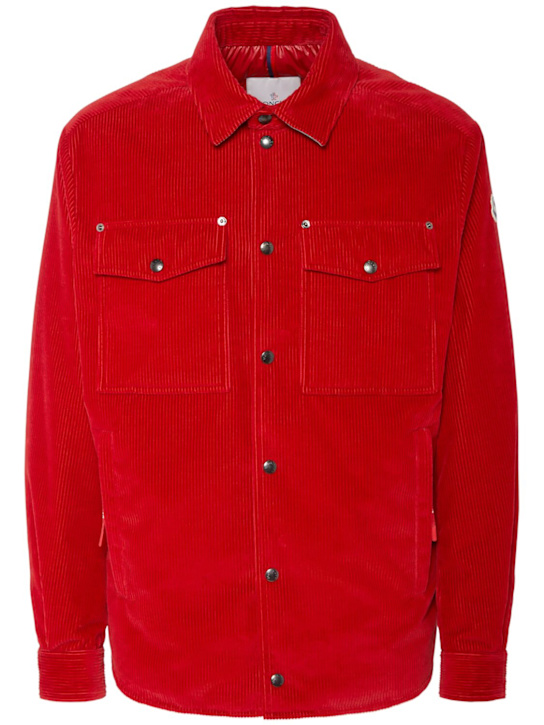 Moncler: Ambroisie corduroy down jacket - men_0 | Luisa Via Roma