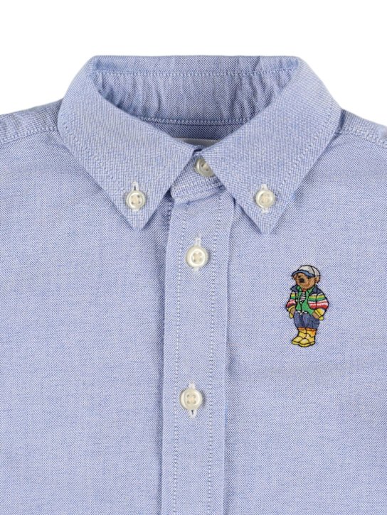 Polo Ralph Lauren: Camicia in cotone con ricami - kids-boys_1 | Luisa Via Roma