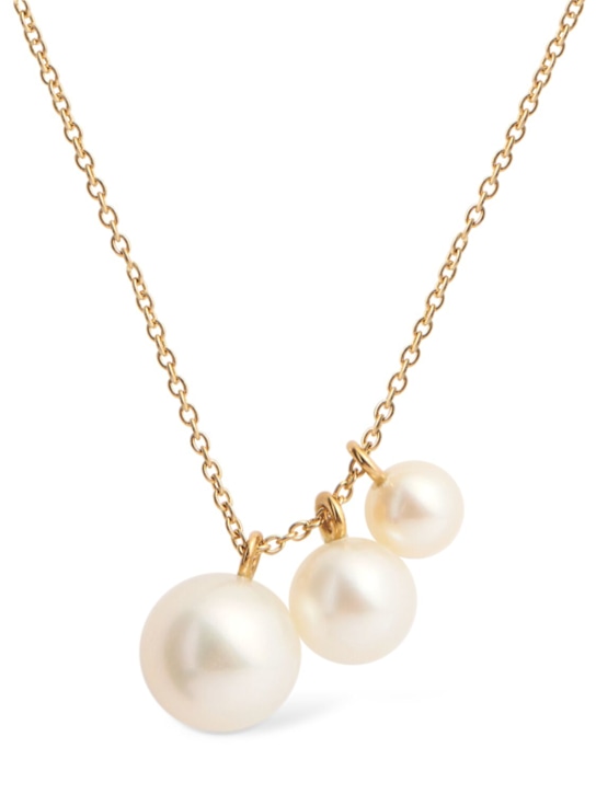 Sophie Bille Brahe: Collana Stella in oro 14kt con perle - Perla/Oro - women_0 | Luisa Via Roma