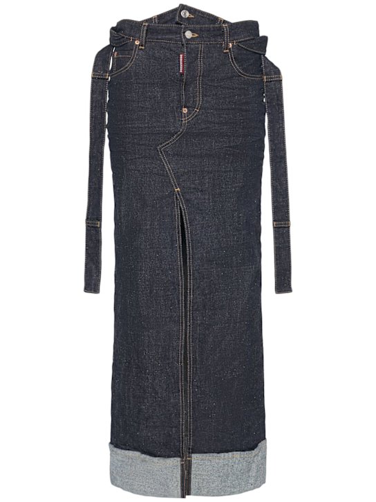 Dsquared2: Butch denim long skirt - women_0 | Luisa Via Roma