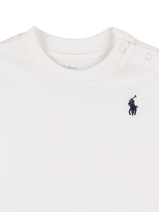 Polo Ralph Lauren: Camiseta de jersey de algodón con logo - kids-girls_1 | Luisa Via Roma