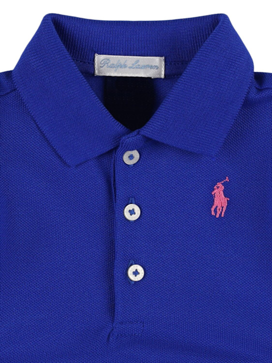 Polo Ralph Lauren: コットンブレンドロンパース - ブルー - kids-girls_1 | Luisa Via Roma