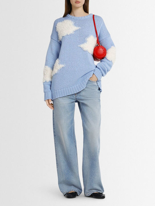 Fiorucci: Cloud knit wool sweater - Light Blue - women_1 | Luisa Via Roma