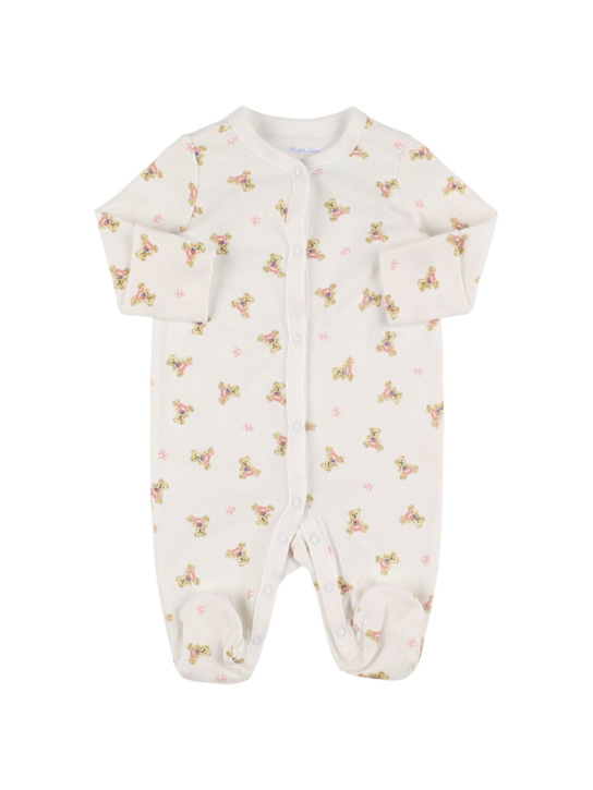 Polo Ralph Lauren: コットンロンパース - ホワイト - kids-girls_0 | Luisa Via Roma