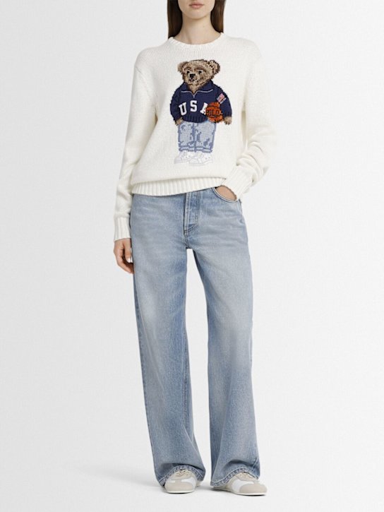 Polo Ralph Lauren: Maglia Bear in cotone e lino - women_1 | Luisa Via Roma