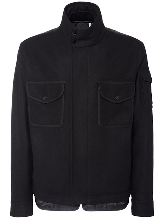 Moncler: Avoine virgin wool down jacket - men_0 | Luisa Via Roma