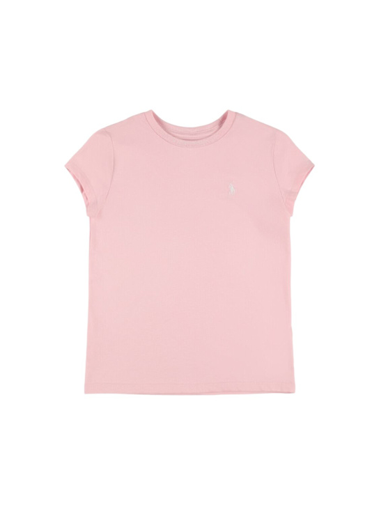 Polo Ralph Lauren: コットンジャージーTシャツ - ライトピンク - kids-girls_0 | Luisa Via Roma
