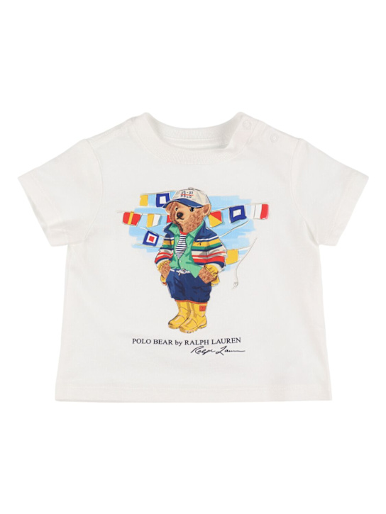 Polo Ralph Lauren: Printed cotton jersey t-shirt - kids-boys_0 | Luisa Via Roma