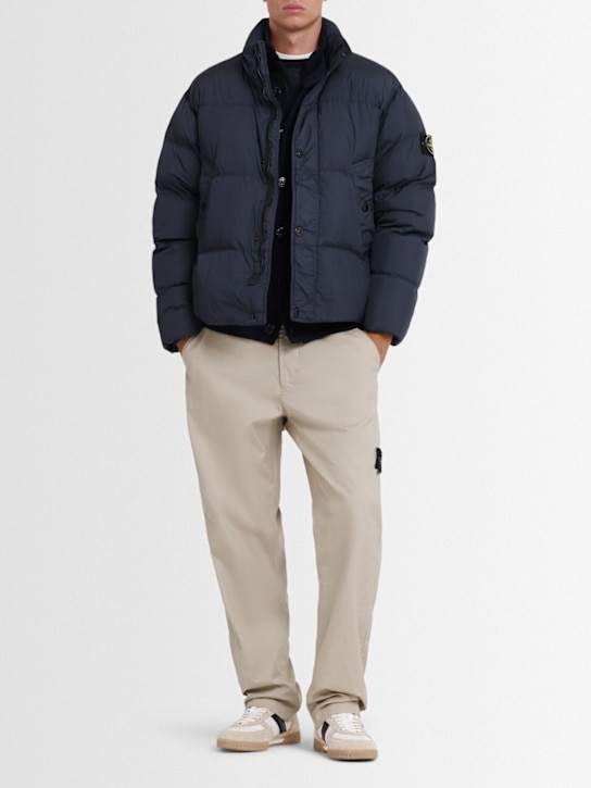 Stone Island: Bomberdaunenjacke aus Nylon - Dunkelblau - men_1 | Luisa Via Roma