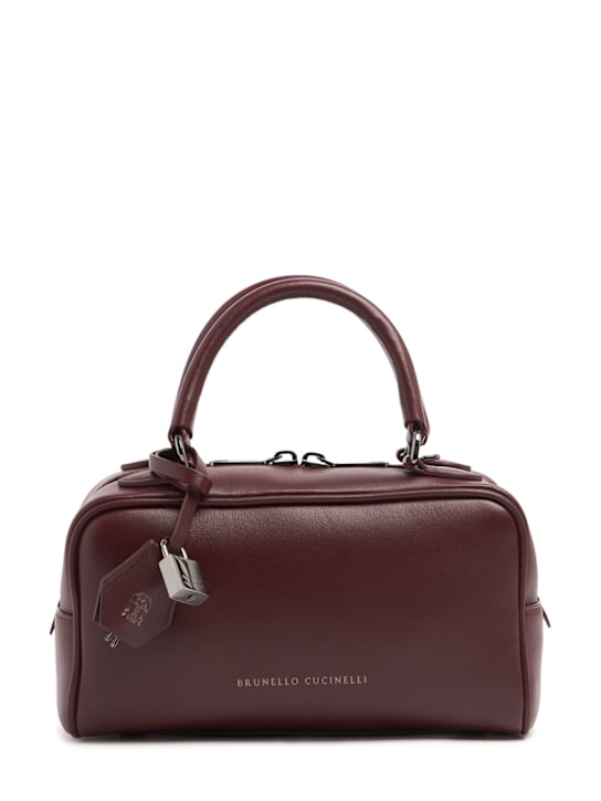 Brunello Cucinelli: Glossy nappa shoulder bag - women_0 | Luisa Via Roma