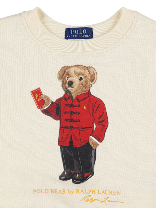 Polo Ralph Lauren: Felpa in cotone con stampa - kids-girls_1 | Luisa Via Roma