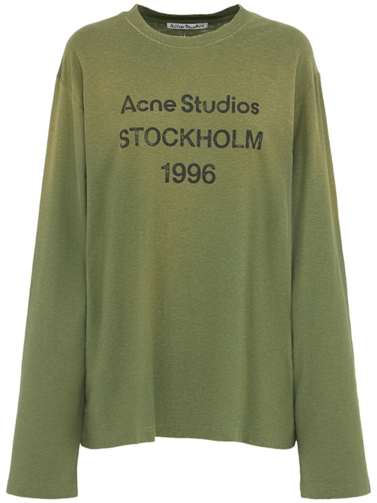 Acne Studios: Edden U 1996 organic cotton l/s t-shirt - women_0 | Luisa Via Roma