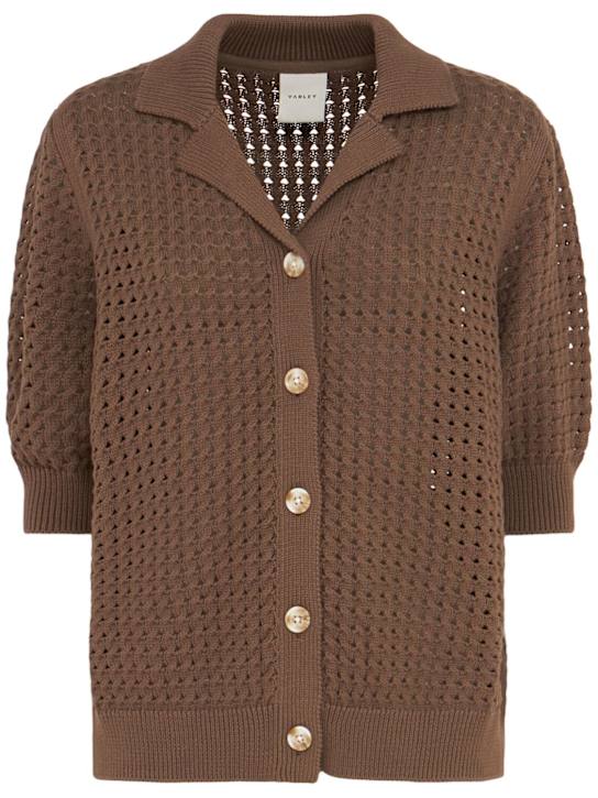 Varley: Ellie cotton knit shirt - women_0 | Luisa Via Roma