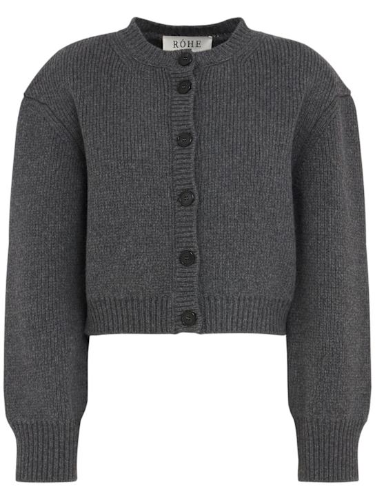 Róhe: Statement padded wool cardigan - women_0 | Luisa Via Roma