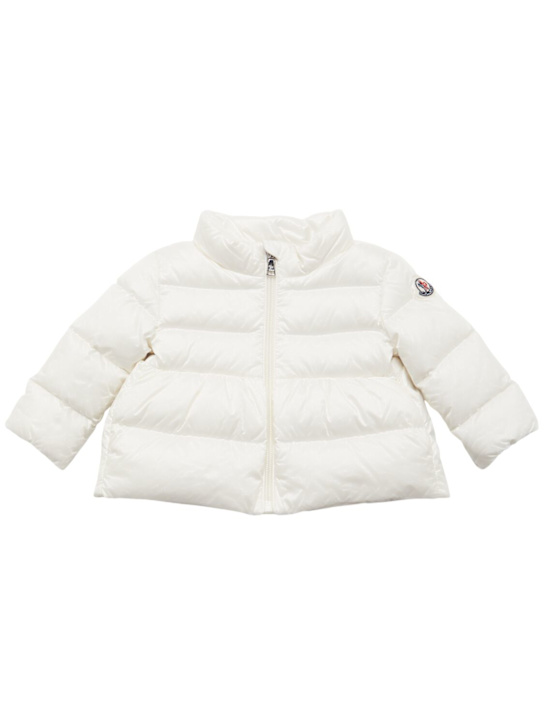 Moncler: Joelle packable nylon down jacket - White - kids-girls_0 | Luisa Via Roma