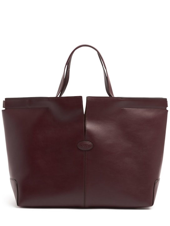 Tod's: Medium DBM leather shopping bag - women_0 | Luisa Via Roma