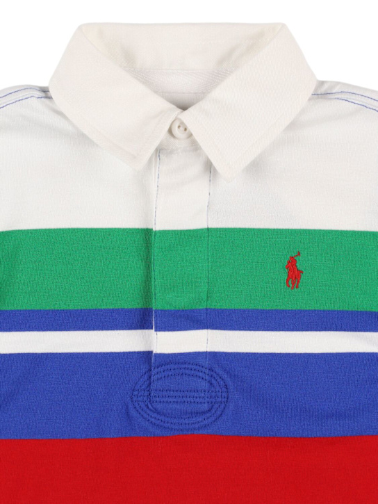 Polo Ralph Lauren: Polo a maniche lunghe in cotone stampato - kids-boys_1 | Luisa Via Roma