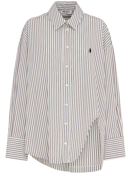 The Attico: Striped cotton shirt - Multicolor - women_0 | Luisa Via Roma
