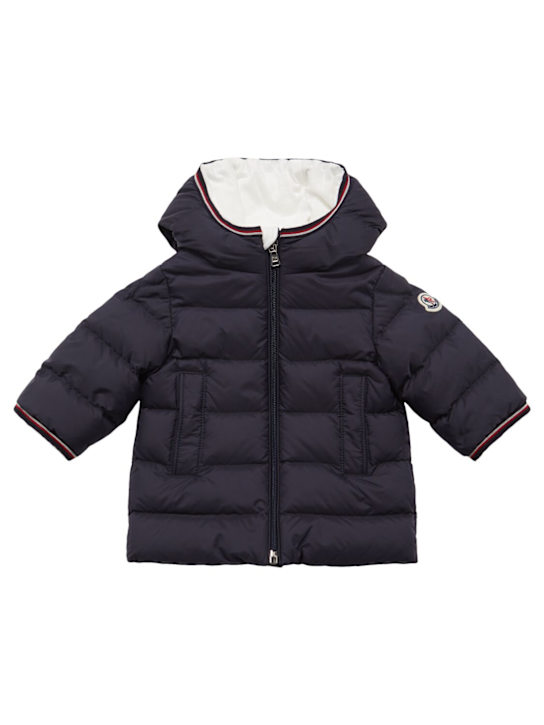 Moncler: Saito nylon down jacket - Navy - kids-boys_0 | Luisa Via Roma