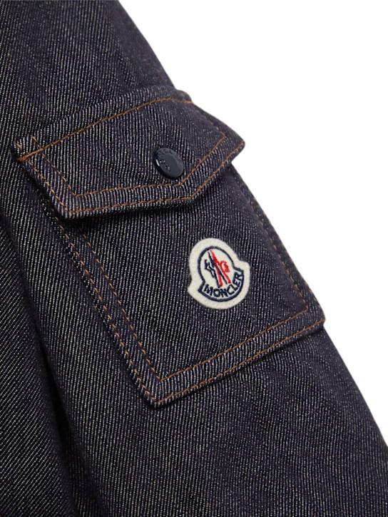 Moncler: Nicolau cotton denim down jacket - kids-boys_1 | Luisa Via Roma