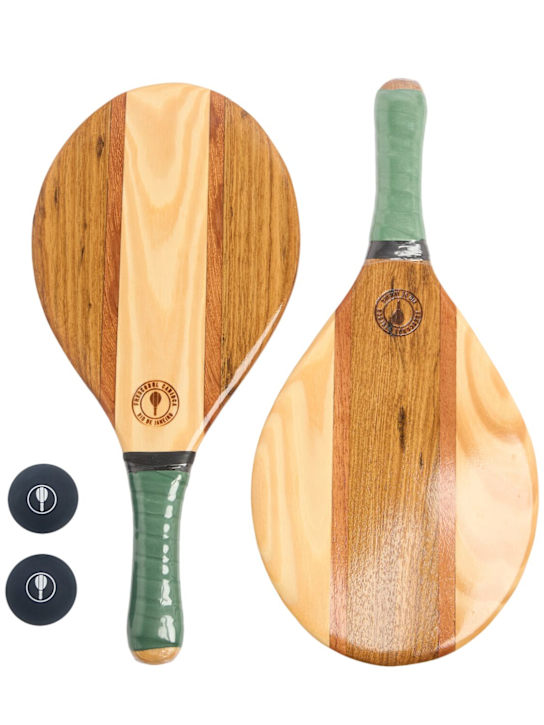 Frescobol Carioca: Trancoso 우든 비치 라켓 세트 - 그린 - men_0 | Luisa Via Roma