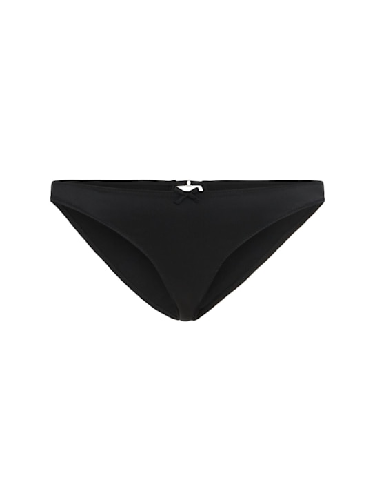 Fleur Du Mal: Cage Cheeky luxe silk briefs - Black - women_0 | Luisa Via Roma